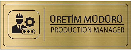 Mayeka Üretim Müdürü İsimlik Altın Metal Kapı İsimliği Levhası Yönlendirme Tabelası