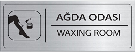 Mayeka Ağda Odası İsimlik Gümüş Metal Kapı İsimliği Levhası Yönlendirme Tabelası