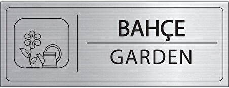 Mayeka Bahçe İsimlik Gümüş Metal Kapı İsimliği Levhası Yönlendirme Tabelası
