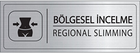 Mayeka Bölgesel İncelme İsimlik Gümüş Metal Kapı İsimliği Levhası Yönlendirme Tabelası