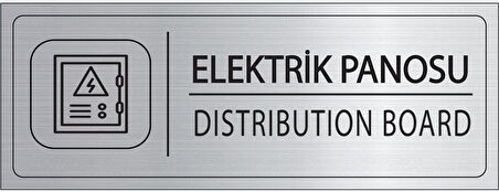 Mayeka Elektrik Panosu İsimlik Gümüş Metal Kapı İsimliği Levhası Yönlendirme Tabelası