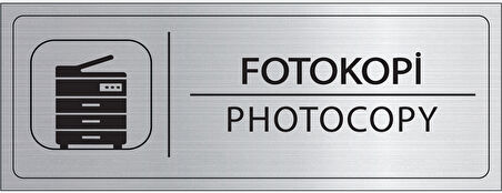Mayeka Fotokopi İsimlik Gümüş Metal Kapı İsimliği Levhası Yönlendirme Tabelası