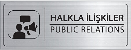 Mayeka Halkla İlişkiler İsimlik Gümüş Metal Kapı İsimliği Levhası Yönlendirme Tabelası