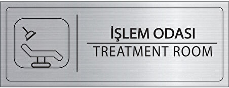 Mayeka İşlem Odası İsimlik Gümüş Metal Kapı İsimliği Levhası Yönlendirme Tabelası