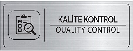 Mayeka Kalite Kontrol İsimlik Gümüş Metal Kapı İsimliği Levhası Yönlendirme Tabelası