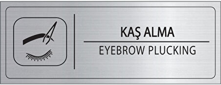 Mayeka Kaş Alma İsimlik Gümüş Metal Kapı İsimliği Levhası Yönlendirme Tabelası