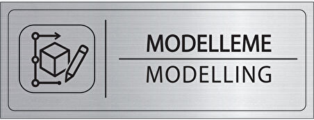 Mayeka Modelleme İsimlik Gümüş Metal Kapı İsimliği Levhası Yönlendirme Tabelası