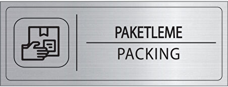 Mayeka Paketleme İsimlik Gümüş Metal Kapı İsimliği Levhası Yönlendirme Tabelası
