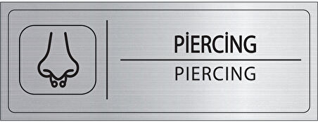 Mayeka Piercing İsimlik Gümüş Metal Kapı İsimliği Levhası Yönlendirme Tabelası