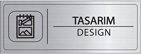 Mayeka Tasarım İsimlik Gümüş Metal Kapı İsimliği Levhası Yönlendirme Tabelası