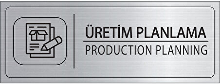 Mayeka Üretim Planlama İsimlik Gümüş Metal Kapı İsimliği Levhası Yönlendirme Tabelası