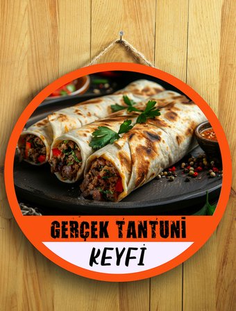 Cafeler Tantuniciler İçin Tantuni Duvar Kapı Tablo Ahşap Askılı Pano Tabela