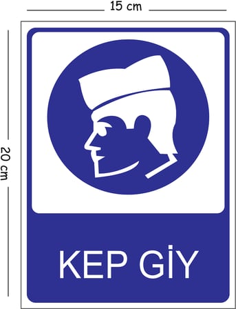 Metal Kep Giy 15x20 cm Uyarı İş Güvenliği Levhası