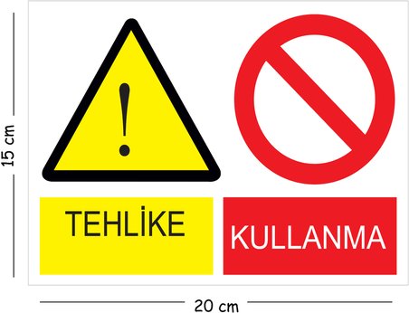 Metal Tehlike İnsanlar Çalışıyor Kulanma 15x20 cm Uyarı İş Güvenliği Levhası
