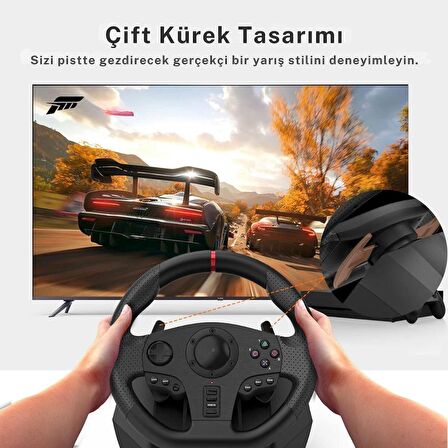 Cosmostech PXN V900 Gaming Racing Wheel PC, PS4, PS3, Switch, Xbox ONE, Xbox Series X/S Uyumlu Oyuncu Direksiyonu