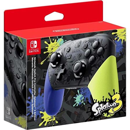 Nintendo Switch Pro Controller Splatoon 3 Edition Kablosuz Oyun Kolu PC Uyumlu