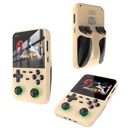 Cosmostech D007 Plus Android Taşınabilir Retro El Atarisi Game Oyun Konsolu HD IPS 3.5 Ekran -10.000+ Oyunlu Gold