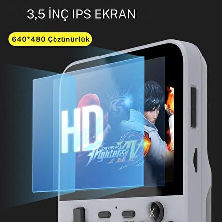 Cosmostech D007 Plus Android Taşınabilir Retro El Atarisi Game Oyun Konsolu HD IPS 3.5 Ekran -10.000+ Oyunlu Gold