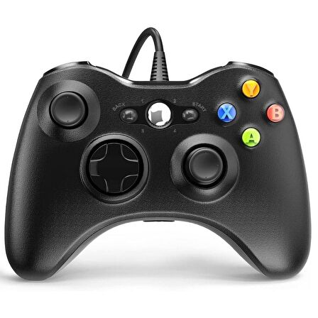 Cosmostech PLAY X PC , XBOX 360 Uyumlu Kablolu Wired Oyun Kolu Gamepad Controller Siyah