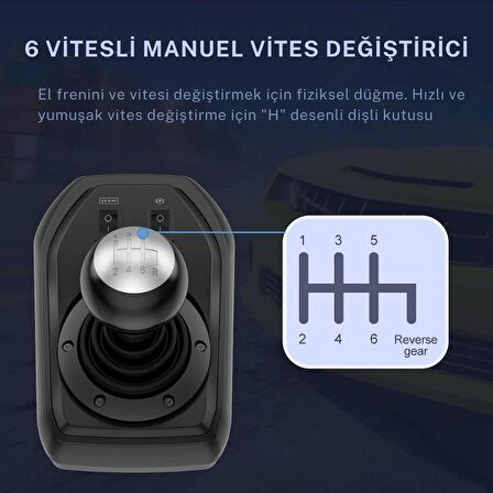 Cosmostech PXN V9 Gaming Racing Wheel 3 Pedallı ve Vitesli PC, PS4, PS3, Switch, Xbox ONE, Xbox Series X/S Uyumlu Oyuncu Direksiyonu
