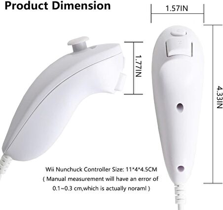 Cosmostech Nintendo Wii Uyumlu Nunchuk Controller Oyun Kolu Gamepad