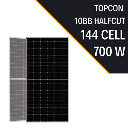 TOPCON BIFACIAL 700W 10BB HALF CUT  GÜNEŞ PANELİ