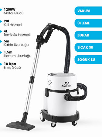RLZ 208 4’ü 1 Arada Buharlı Temizlik Robotu | 2400W | 20L