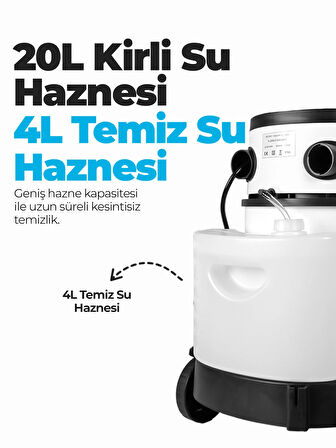 RLZ 208 4’ü 1 Arada Buharlı Temizlik Robotu | 2400W | 20L