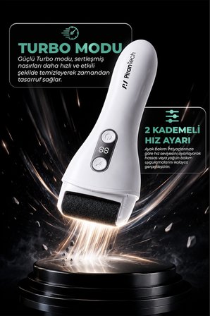 pirantech BCM-1138T LED Ekran Göstergeli Turbo Modlu Su Geçirmez Ayak Bakım Törpüsü