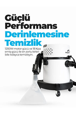 RLZ-208 Buharlı Temizlik Robotu Vakumlu Halı Koltuk Yıkama 1200W 18 Kpa 5 Fonksiyonlu
