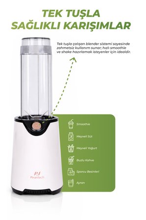 YH-1200 Kişisel Blender – 600W Güçlü & Taşınabilir Smoothie Makinesi