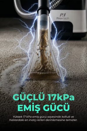KT-503 Premium Koltuk & Halı Yıkama Makinesi (800W | 17 kPa)