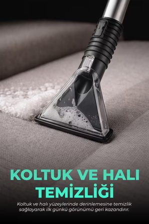 KT-503 Premium Koltuk & Halı Yıkama Makinesi (800W | 17 kPa)