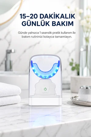 M08 LED Mavi Işık Diş Beyazlatma Cihazı | Evde Profesyonel Ağız Bakımı