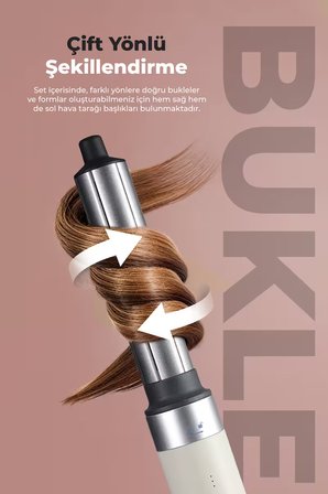 KS-103 Airbreeze 1300W Saç Şekillendirme ve Kurutma Seti – 105.000 RPM, Negatif İyon