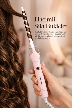 KS-309 9mm Profesyonel İnce Saç Maşası - Afro Dalgası ve Sık Bukle Yapıcı