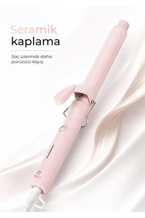KS-332 32mm Kalın Saç Maşası - Hacimli Doğal Dalga ve Bukle Yapıcı 80W