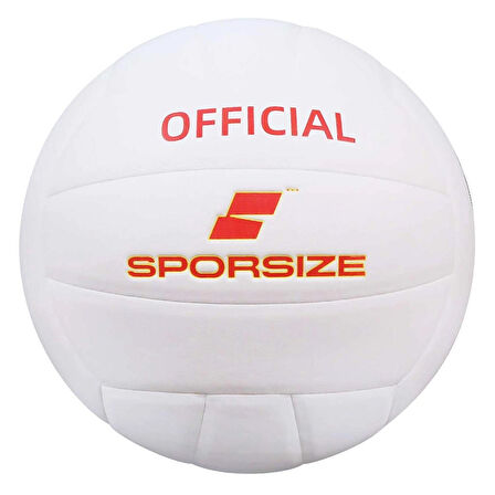 Voleybol Topu | Resmi Boyut | Plaj & Açık Hava Kullanıma Uygun 260 - 280 Gram Beyaz