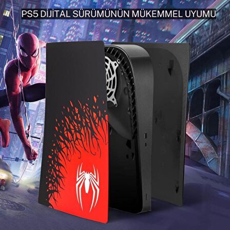 Cosmostech PS5 Dijital Sürüm Uyumlu - Spider - Man 2 Desenli Konsol Faceplate Shell Covers Kapakları