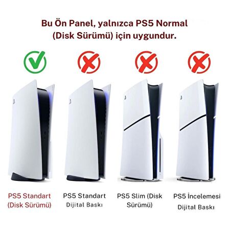 Cosmostech PS5 CD Sürüm Uyumlu - Spider - Man 2 Desenli Konsol Faceplate Shell Covers Kapakları