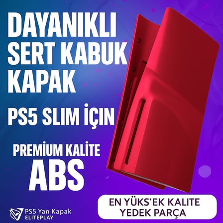 Ps5 Slim Faceplate Kapak Seti – Disc CD & Digital Edition Uyumlu Ön/arka Kasa Değişim Cover Case Volcanic Red