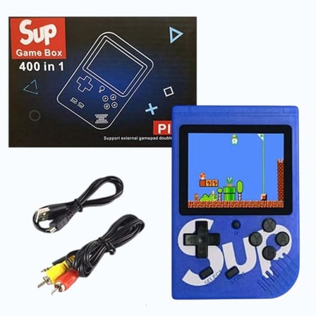 Cosmostech Sup Game Box Retro El Konsolu -400 Oyunlu Tv Bağlantılı 2 Kişilik-Mavi