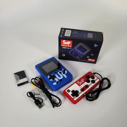 Cosmostech Sup Game Box Retro El Konsolu -400 Oyunlu Tv Bağlantılı 2 Kişilik-Mavi