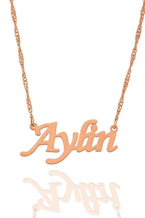 Singapur Zincirli İsimli Gümüş Kolye 925 Ayar Gümüş