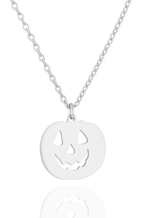 Yeni Yıl Halloween Bal Kabağı 925 Ayar Gümüş Kolye