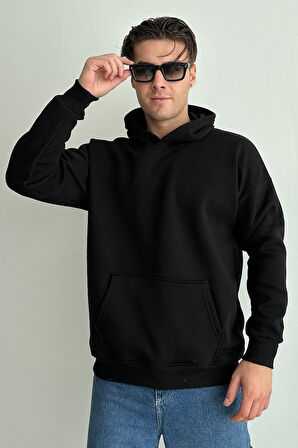 Erkek Kapüşonlu Oversize Sweatshirt