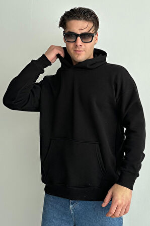 Erkek Kapüşonlu Oversize Sweatshirt