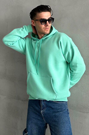 Erkek Kapüşonlu Oversize Sweatshirt