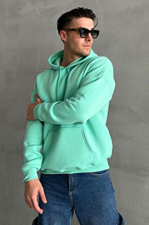 Erkek Kapüşonlu Oversize Sweatshirt