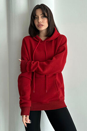 Kadın Kapşonlu Oversize Sweatshirt